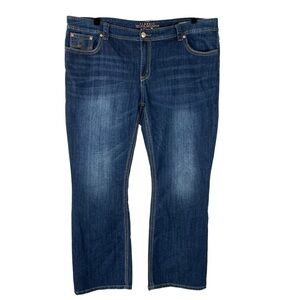 Melissa McCarthy Seven 7 Boot Cut Jeans Women Plus Size 26W Blue Western Boho